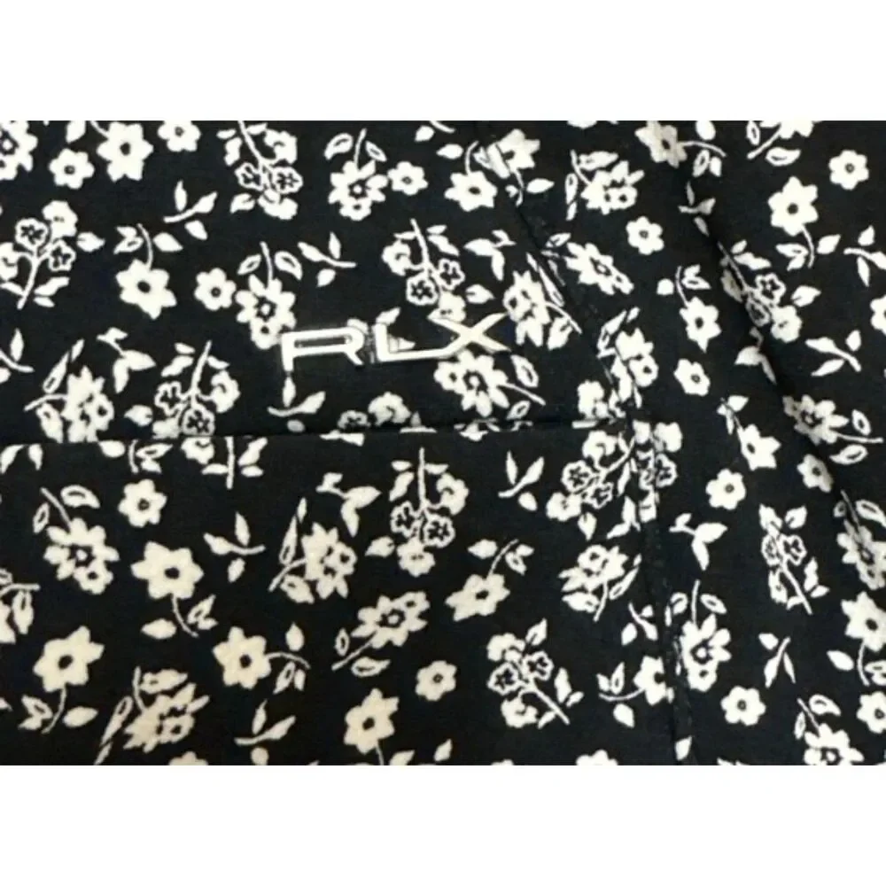 RLX Ralph Lauren Black & White Floral Pants – Performance Ankle Pant Sz 4 - Picture 4 of 4